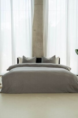 Kayori Naka Housse de Couette Coton 240x200/220 Anthracite