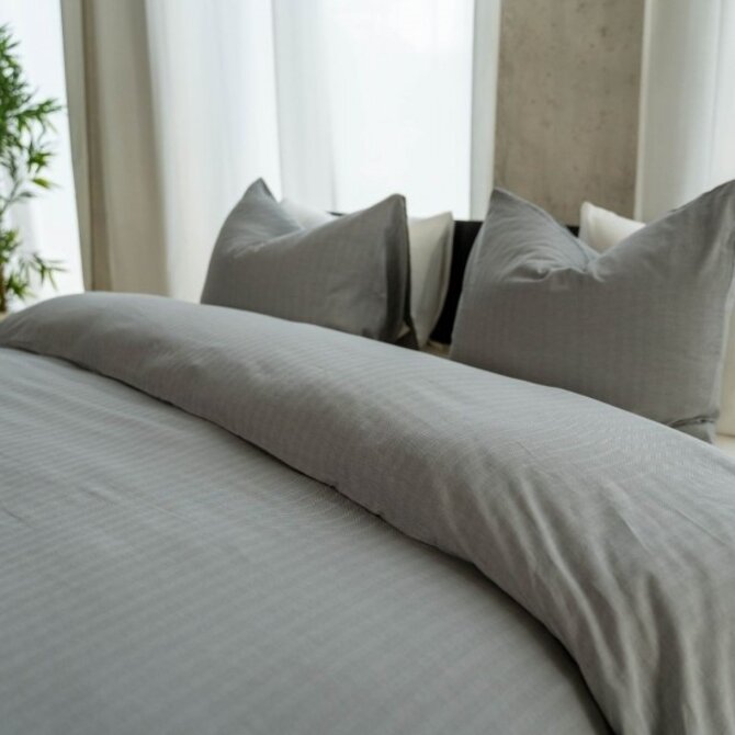 Kayori Naka Housse de couette Coton 240x200/220 Anthracite