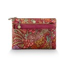 Pip Studio Pip Studio Caryn Cosmetic Bag Combi Querida Velvet Red 26x7.5x18cm/22x1x13cm