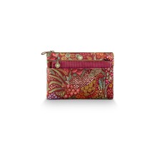 Pip Studio Caryn Cosmetic Bag Combi Querida Velvet Red 26x7.5x18cm/22x1x13cm