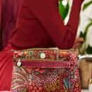 Pip Studio Pip Studio Caryn Cosmetic Bag Combi Querida Velvet Red 26x7.5x18cm/22x1x13cm