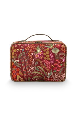 Pip Studio Casey Beauty Case Querida Velvet Red 27x10x19cm