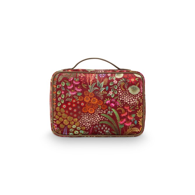 Pip Studio Casey Trousse de Beauté Querida Velours Rouge 27x10x19cm