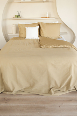 Dommelin Housse de couette Liva Percal 200TC Bronze 140x200/220 cm