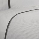 Dommelin Dommelin Housse de couette Bari Percal 200TC Blanc-Gris ardoise 200x200/220 cm
