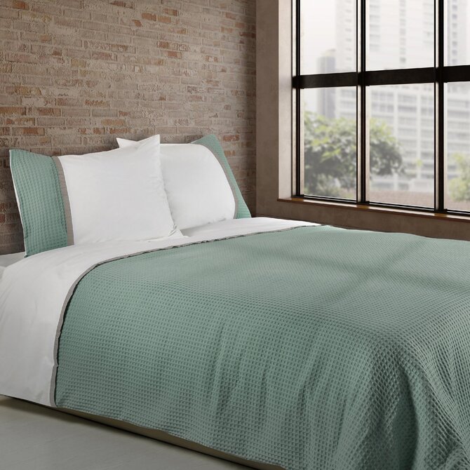 Dommelin  Housse de couette Bari Percale 200TC Vert sapin-Gris souris 200x200/220 cm