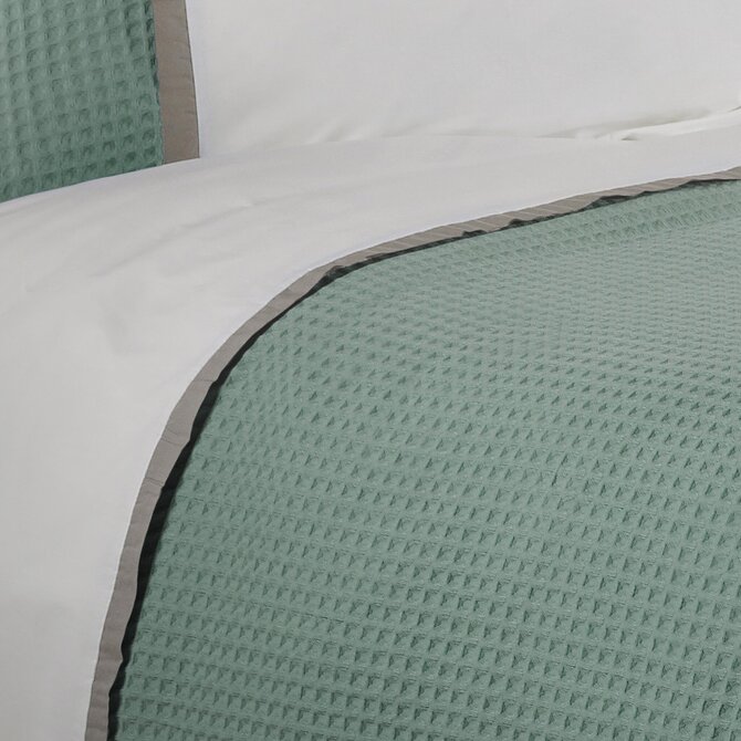 Dommelin  Housse de couette Bari Percale 200TC Vert sapin-Gris souris 200x200/220 cm