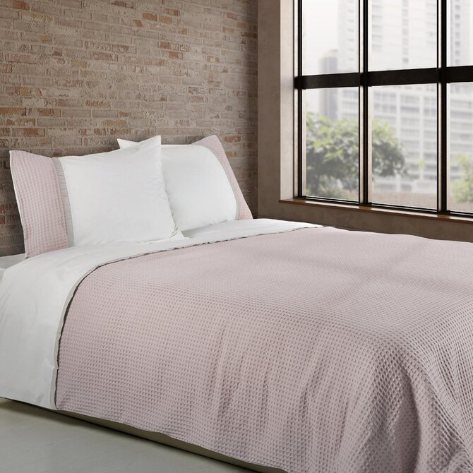 Dommelin  Housse de couette Bari Percale 200TC Rose clair-Argent 200x200/220 cm