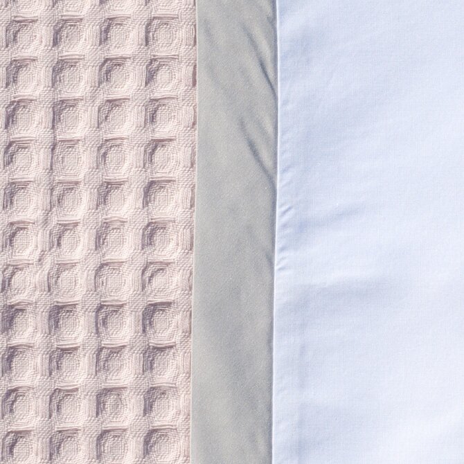 Dommelin  Housse de couette Bari Percale 200TC Rose clair-Argent 200x200/220 cm
