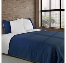 Dommelin  Housse de couette Bari Percale 200TC bleu jean-marine 200x200/220 cm