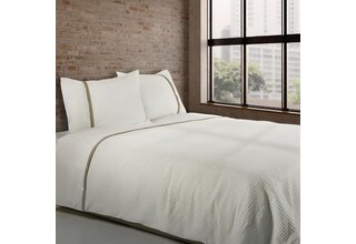 Dommelin Housse de couette Bari Percal 200TC Ecru-Kaki 200x200/220 cm