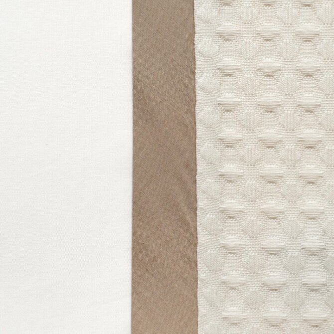 Dommelin Housse de couette Bari Percal 200TC Ecru-Kaki 200x200/220 cm