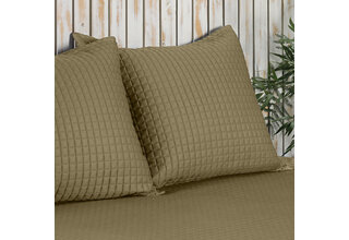 Housse de Coussin Décorative Dommelin Chicago Satin 300TC Bronze 40x40 cm