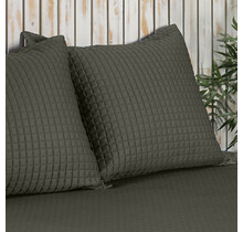 Housse de Coussin Décorative Dommelin Chicago Satin 300TC Argile 40x40 cm