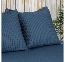 Housse de coussin décorative Dommelin Chicago Satin 300TC Bleu Nuit 40x40 cm