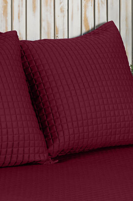 Housse de Coussin Décorative Dommelin Chicago Satin 300TC Rosso 40x40 cm