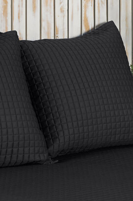 Housse de Coussin Décorative Dommelin Chicago Satin 300TC Anthracite 40x40 cm