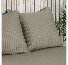 Dommelin Sierkussenhoes Chicago Satijn 300TC Taupe 40x40 cm