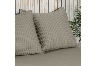 Housse de Coussin Dommelin Chicago Satin 300TC Taupe 40x40 cm