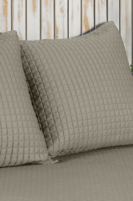 Dommelin Sierkussenhoes Chicago Satijn 300TC Taupe 60x70 cm