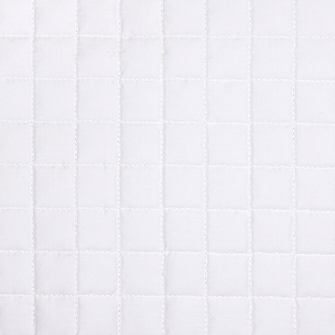 Housse de Coussin Décorative Dommelin Chicago Satin 300TC Blanc 40x40 cm