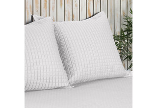 Housse de Coussin Décorative Dommelin Chicago Satin 300TC Blanc 60x70 cm
