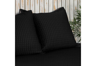Housse de coussin décorative Dommelin Chicago Satin 300TC Noir 40x40 cm