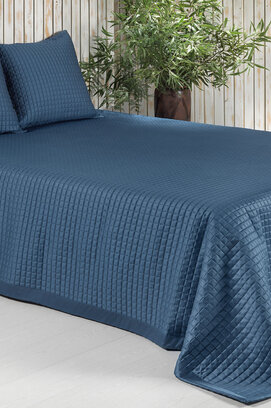 Dommelin Drap Chicago Satin 300TC Bleu Nuit 50x260 cm