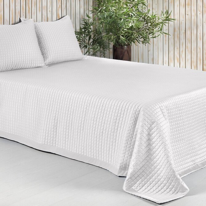 Dommelin Sprei Chicago Satijn 300TC Wit 180x260 cm