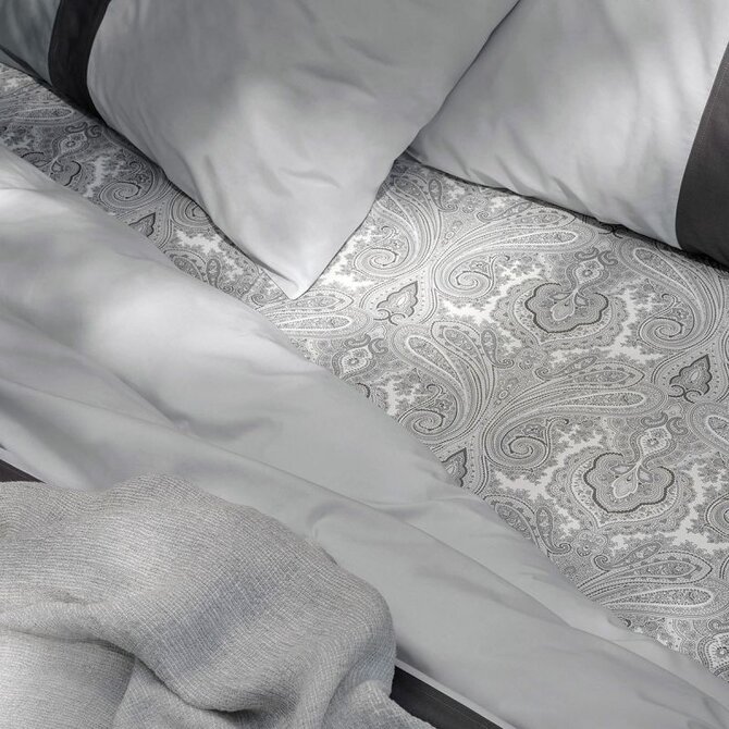 Dommelin Housse de couette Padua Percale 200TC gris éléphant 200x200/220