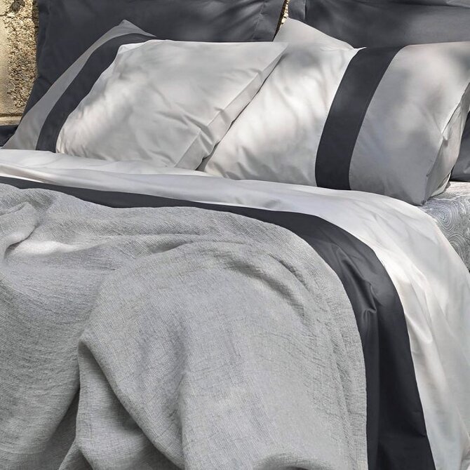 Dommelin Housse de couette Padua Percale 200TC gris éléphant 200x200/220