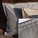 Dommelin Taie d'oreiller Dommelin Volant Dreamliner Satin 600TC Zinc 60x70 cm
