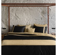 Dommelin Housse de couette Listra Satin 300TC Noir-Bronze 200x200/220 cm