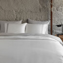 Dommelin Dommelin Housse de couette Listra Satin 300TC Blanc-Argent 200x200/220 cm