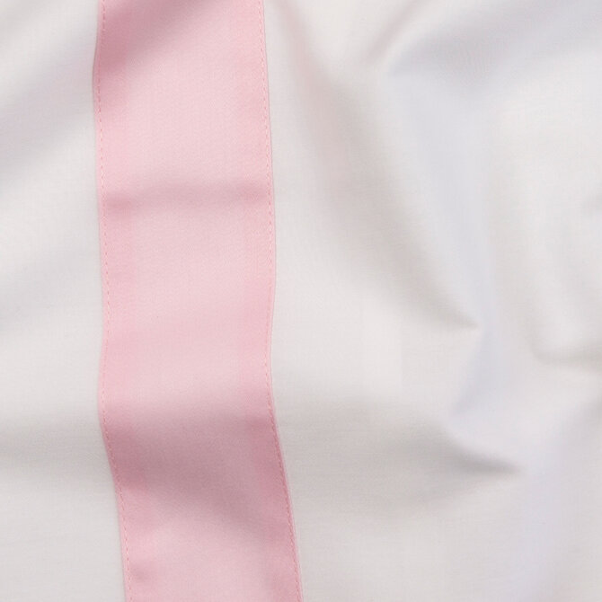 Dommelin Housse de couette Listra Satin 300TC Blanc-Rose clair 200x200/220 cm