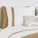 Dommelin Dommelin Housse de couette Listra Satin 300TC Blanc-Bronze 200x200/220 cm