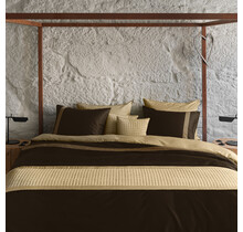 Dommelin Housse de couette Listra Satin 300TC Marron-Cappuccino 200x200/220 cm