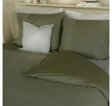 Dommelin Housse de couette Liva Percale 200tc Olive 200x200/220