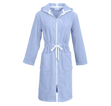 Peignoir à capuche Carl Ross 36410 Bleu Glace/Blanc Cassé 36/38