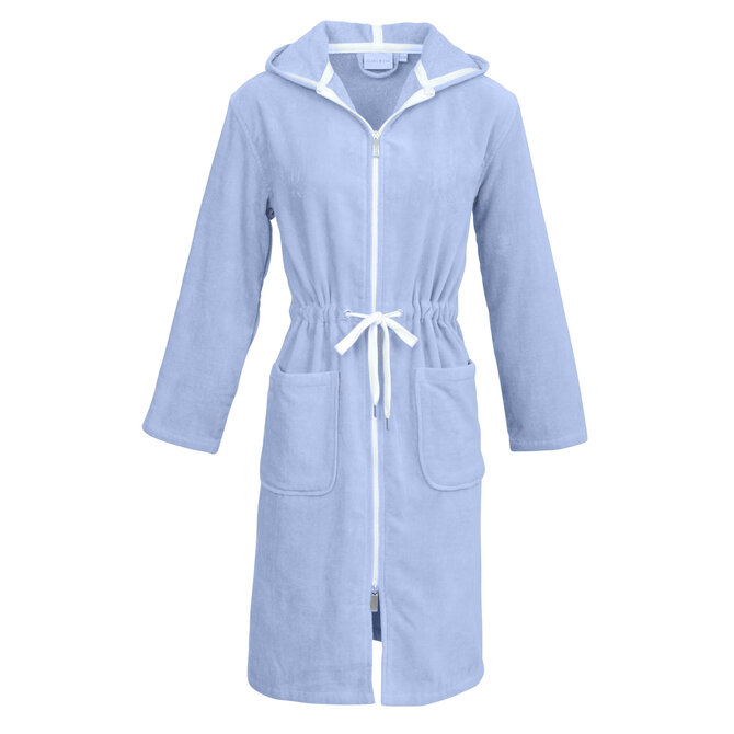 Carl Ross Damesbadjas met Capuchon 36410 Ice Blue/Off White 40/42