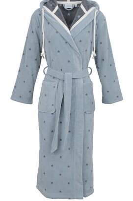 Carl Ross Peignoir Velours avec Capuche 623300 Iceblue/Basalt 44/46