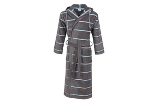 Carl Ross Peignoir Homme Velours avec Capuche 610300 Basalte/Bleu Glace 56/58