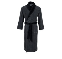 Carl Ross Peignoir pour hommes Col châle 612200 Noir profond/Basalte 48/50