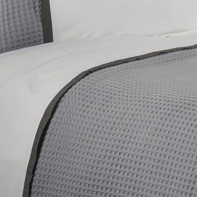 Dommelin  Housse de couette Bari Percale 200TC gris souris-gris ardoise 240x200/220 cm