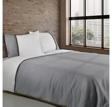 Dommelin Housse de couette Bari Percale 200TC Gris souris-Gris ardoise 140x200/220 cm