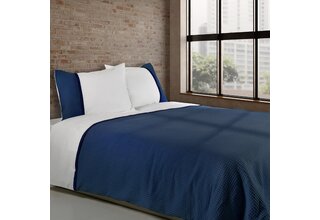 Dommelin  Housse de couette Bari Percale 200TC Bleu jean-Bleu marine 240x200/220 cm