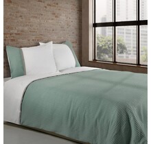 Dommelin Housse de couette Bari Percal 200TC Spruce-Green-Mouse Grey 140x200/220 cm