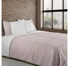 Dommelin  Housse de couette Bari Percale 200TC Rose clair-Argent 260x200/220 cm