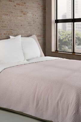 Dommelin  Housse de couette Bari Percale 200TC Rose clair-Argent 240x200/220 cm