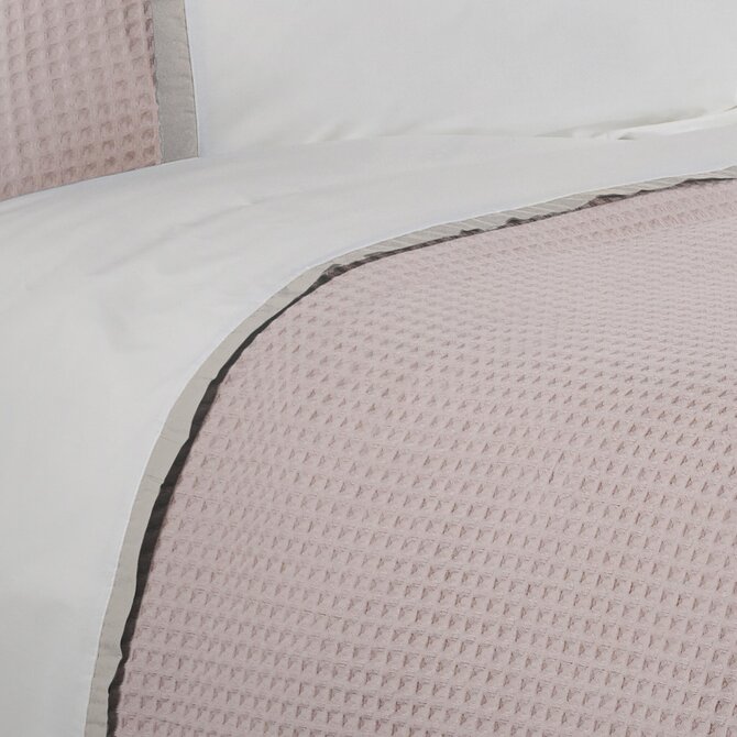 Dommelin  Housse de couette Bari Percale 200TC Rose clair-Argent 240x200/220 cm